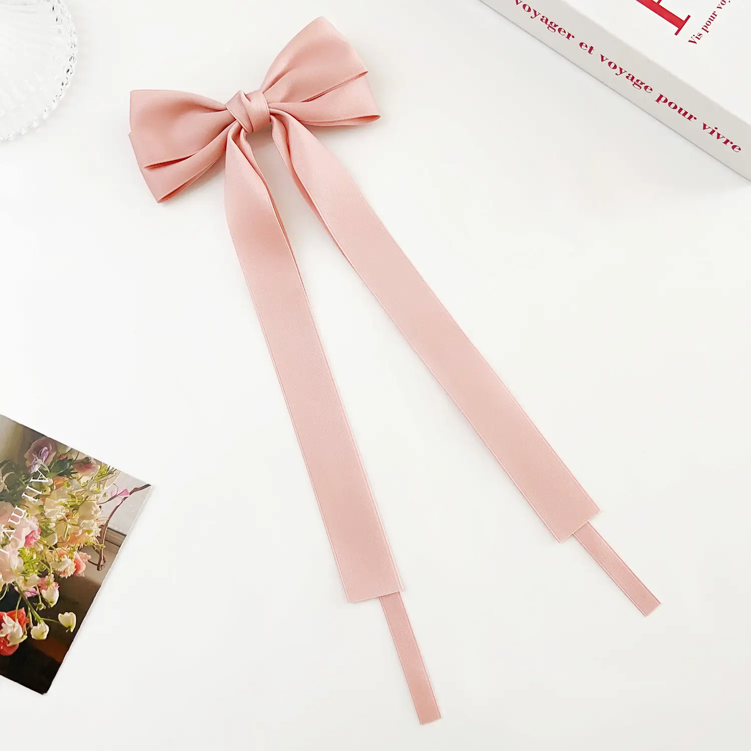 Red Large Bow Hairpin Back for Women