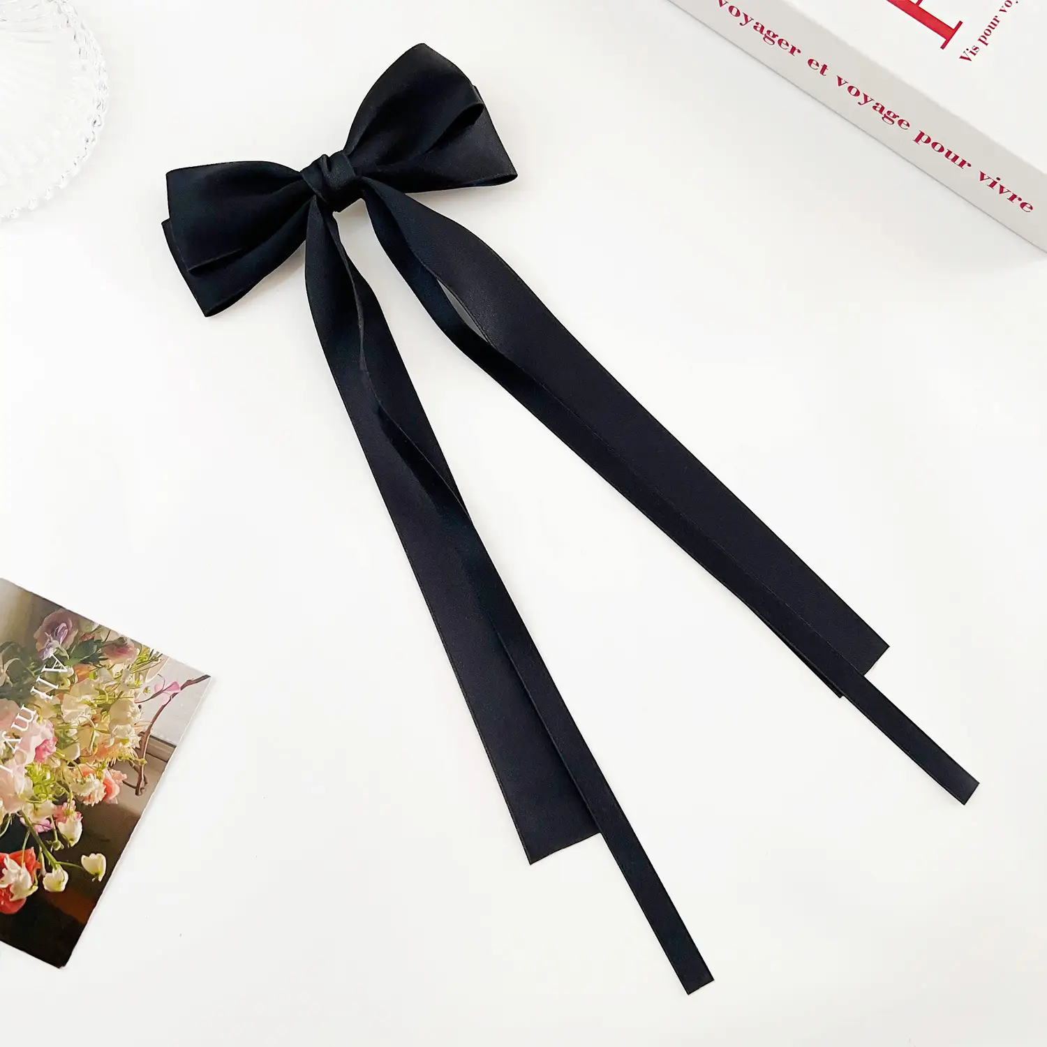 Red Large Bow Hairpin Back for Women
