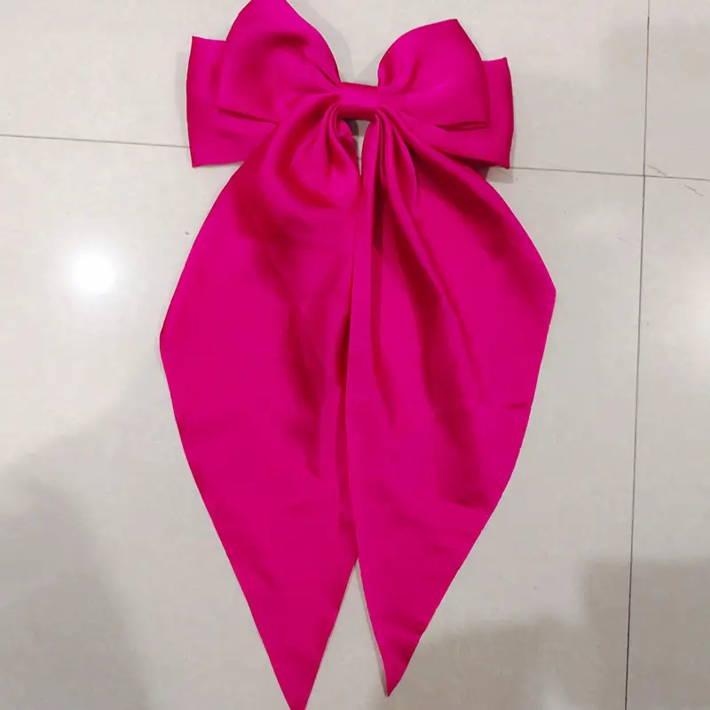 Red Large Bow Hairpin Back for Women