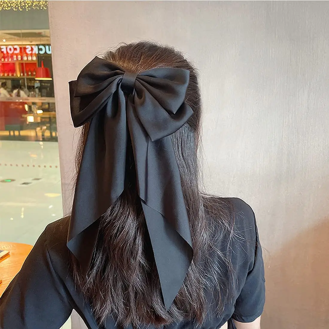 Red Large Bow Hairpin Back for Women