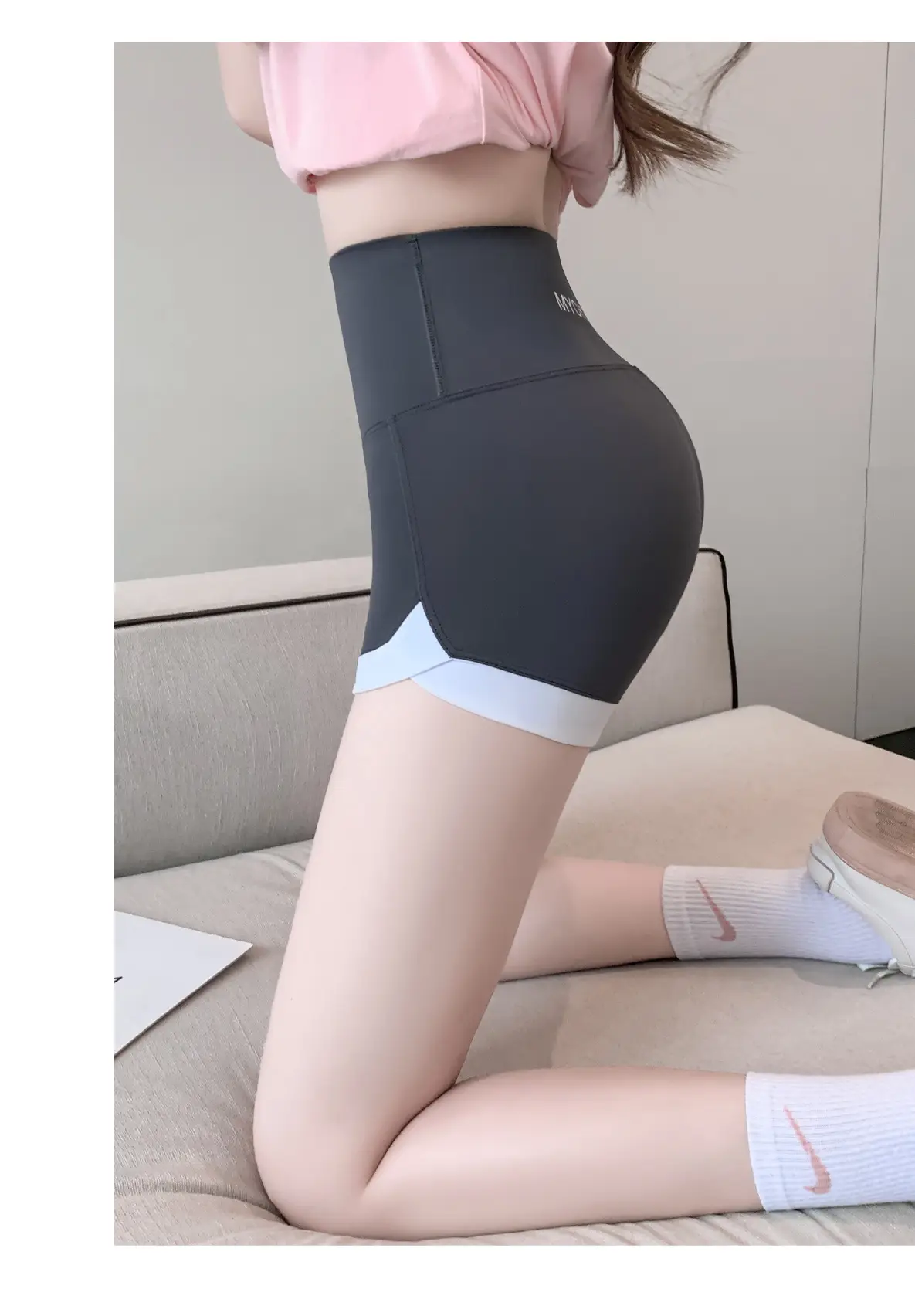 Women's Contrast Shark Yoga Pants 3-Piece Set — feature 27