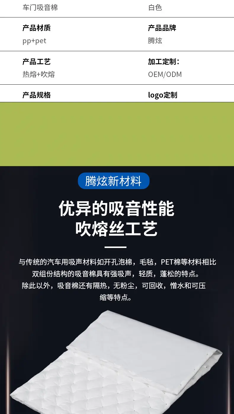 Car trunk sound insulation cotton material custom self-adhesive car trunk noise reduction mute sound absorption cotton manufacturers — feature 3