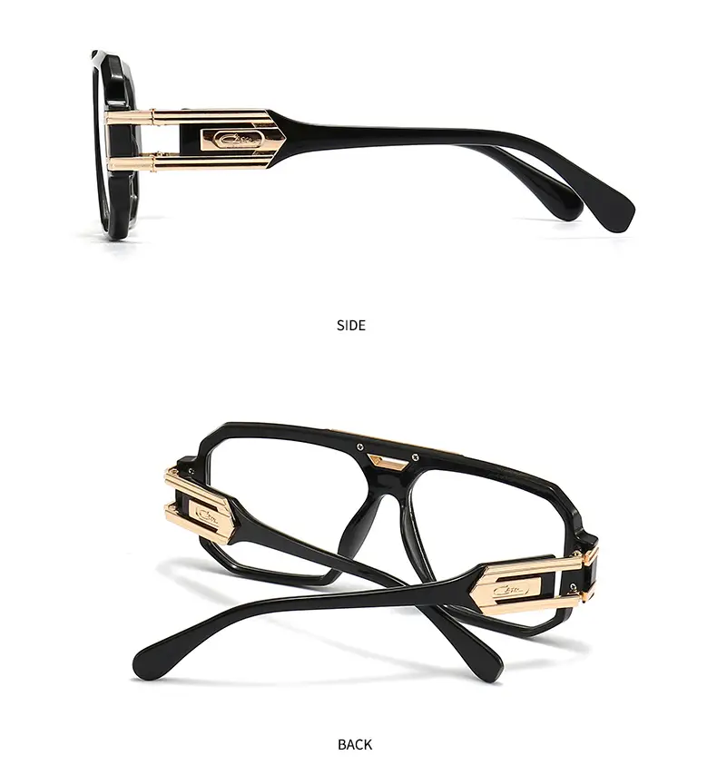 2023 Men Sunglasses Gold Gradient Large Frame — feature 10