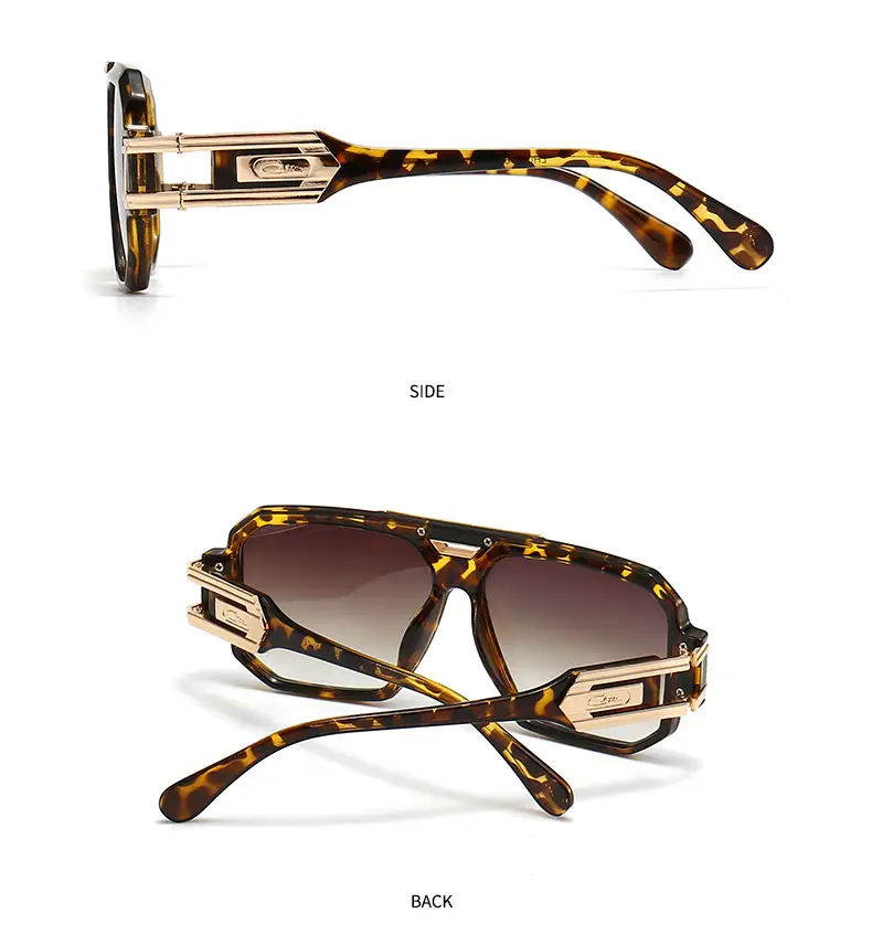 2023 Men Sunglasses Gold Gradient Large Frame — feature 16