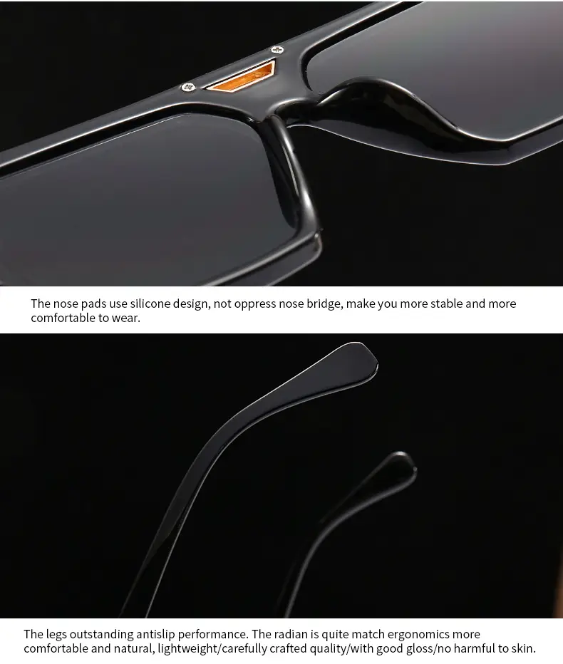 2023 Men Sunglasses Gold Gradient Large Frame — feature 23
