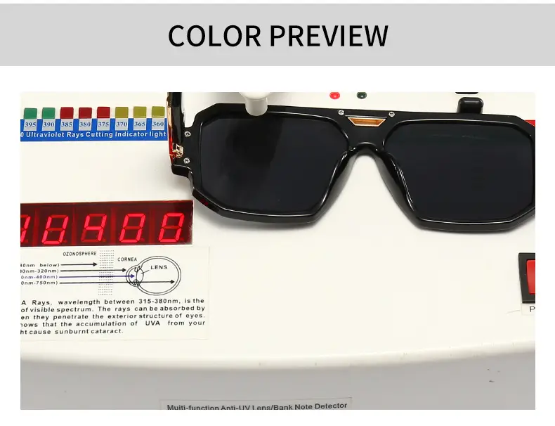 2023 Men Sunglasses Gold Gradient Large Frame — feature 3