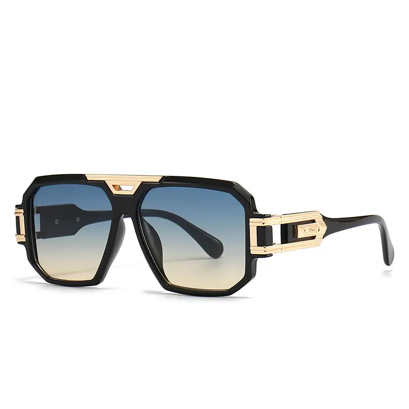 2023 Men Sunglasses Gold Gradient Large Frame