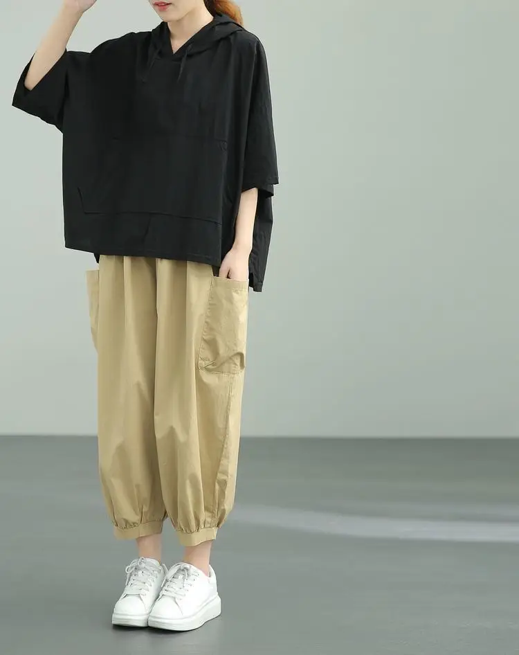 Women's Loose High-Waisted Slim Harem Pants Tan 2025 — feature 5