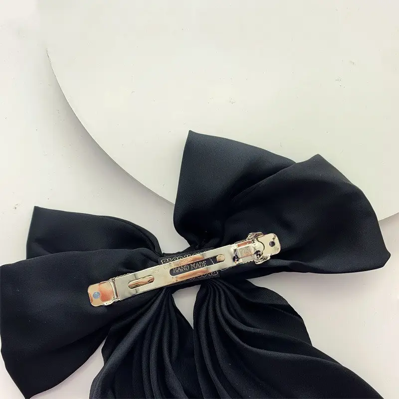 New Year Red Bow Hairpin for Women Satin Ribbon Clip — feature 16