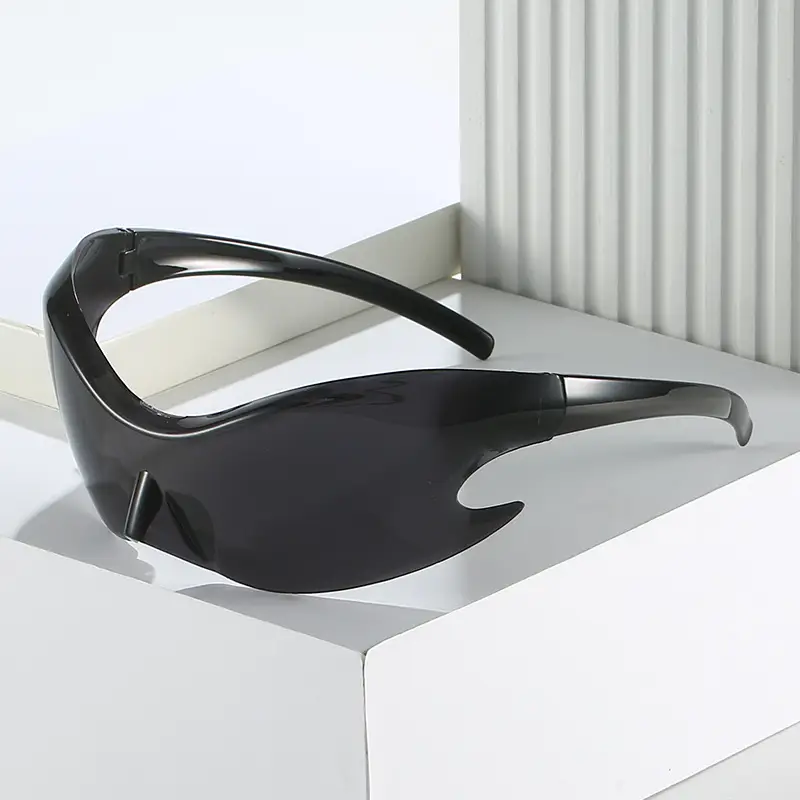 Orange Reflective Cycling Sunglasses for Men - Image 10