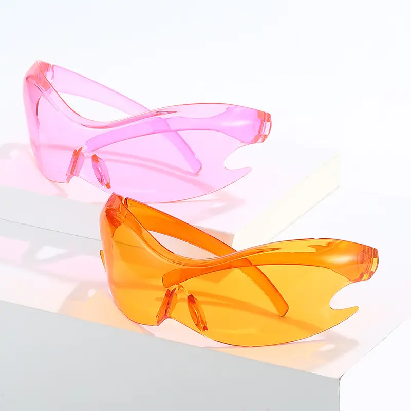 Orange Reflective Cycling Sunglasses for Men - Image 12