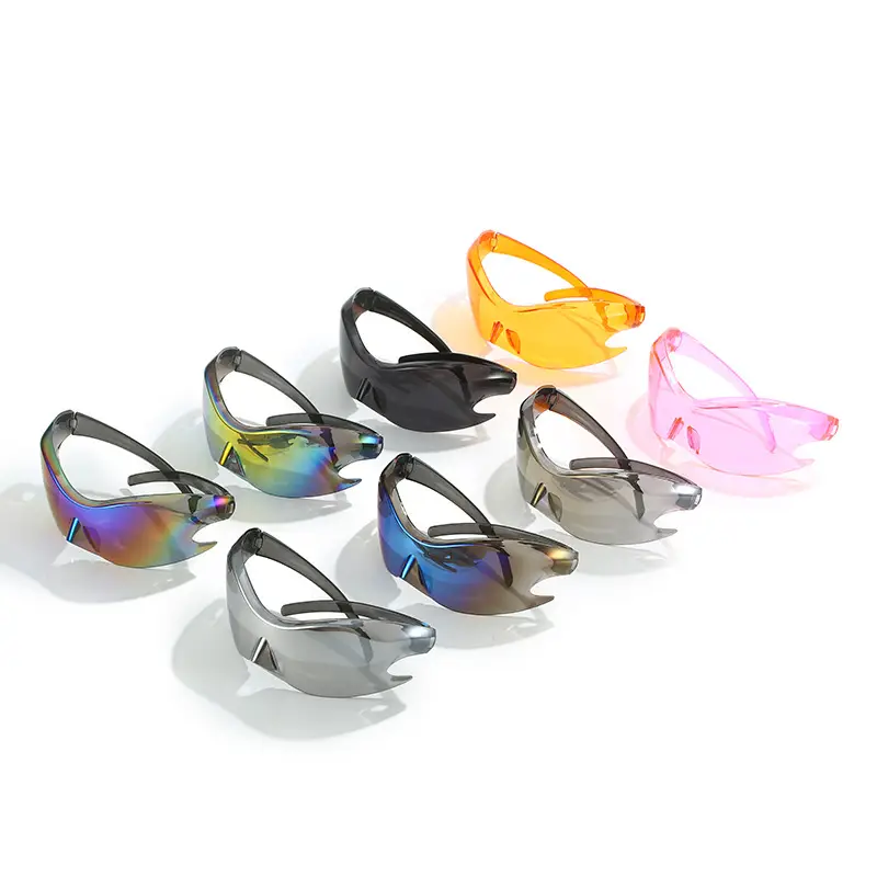 Orange Reflective Cycling Sunglasses for Men - Image 13