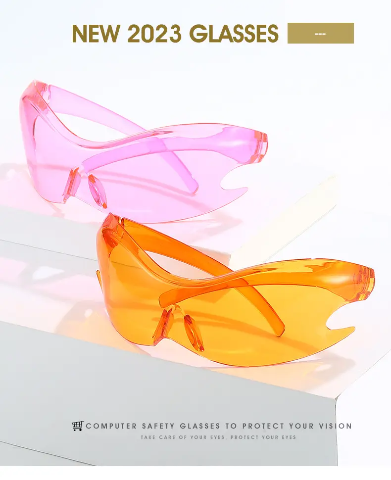Orange Reflective Cycling Sunglasses for Men β feature 1