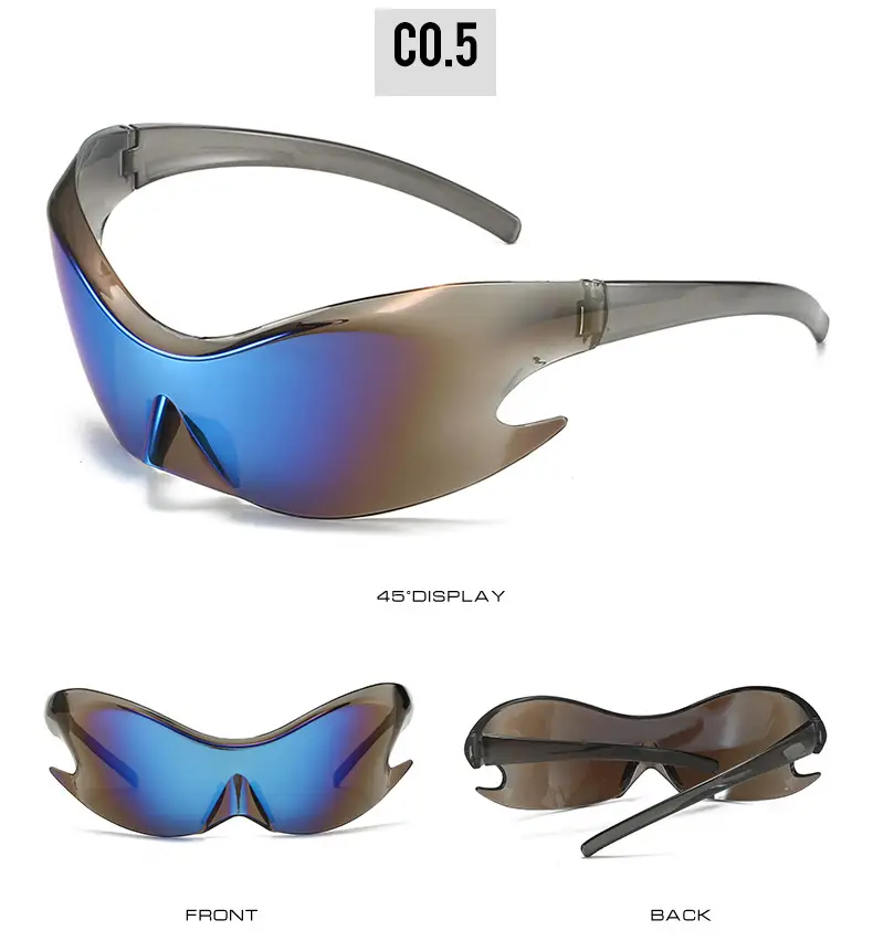 Orange Reflective Cycling Sunglasses for Men β feature 11