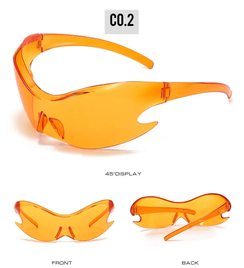 Orange Reflective Cycling Sunglasses for Men β feature 8