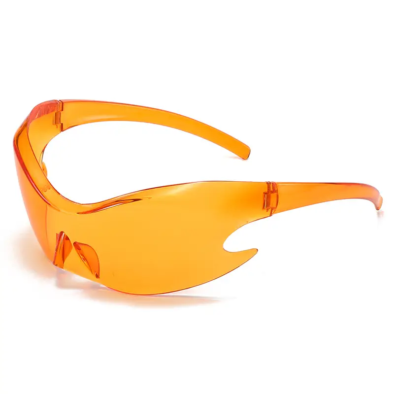 Orange Reflective Cycling Sunglasses for Men - Image 2