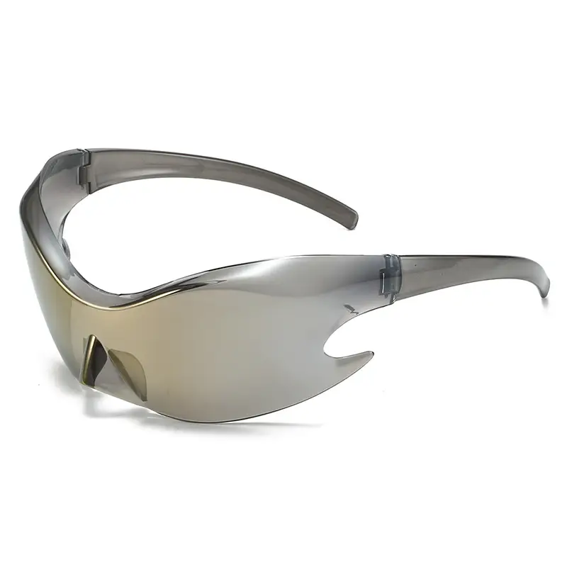 Orange Reflective Cycling Sunglasses for Men - Image 4