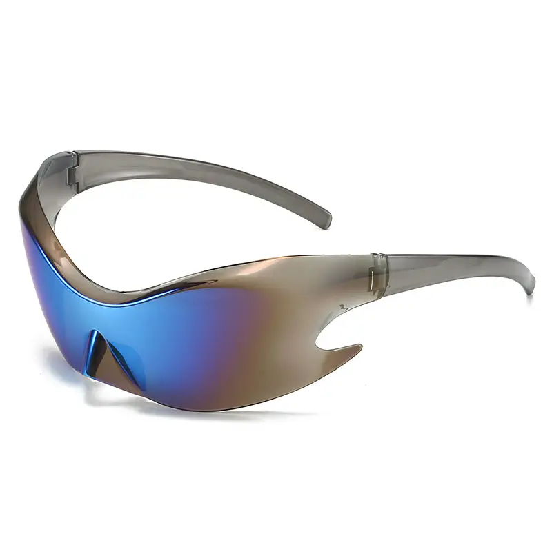 Orange Reflective Cycling Sunglasses for Men - Image 5