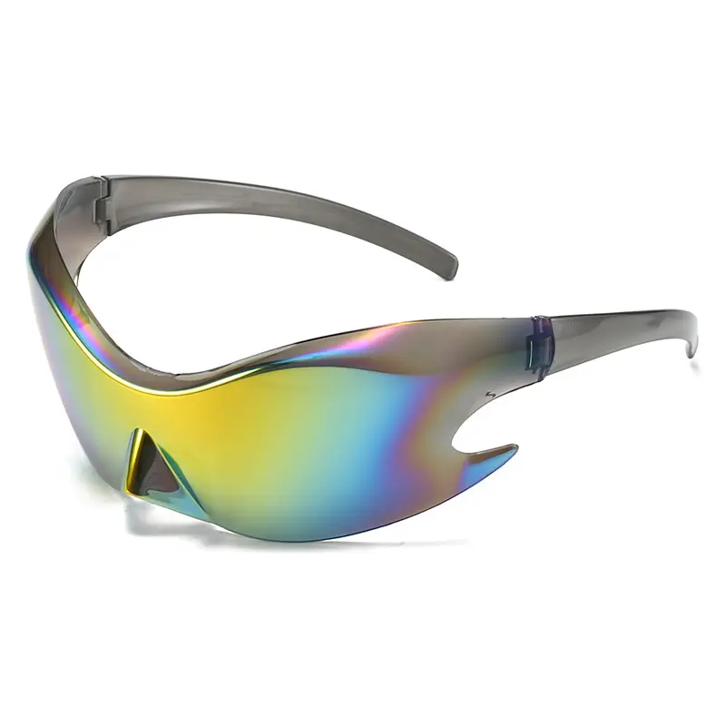 Orange Reflective Cycling Sunglasses for Men - Image 6