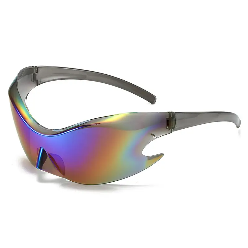 Orange Reflective Cycling Sunglasses for Men - Image 7