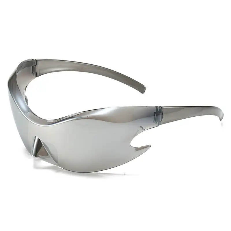 Orange Reflective Cycling Sunglasses for Men - Image 8