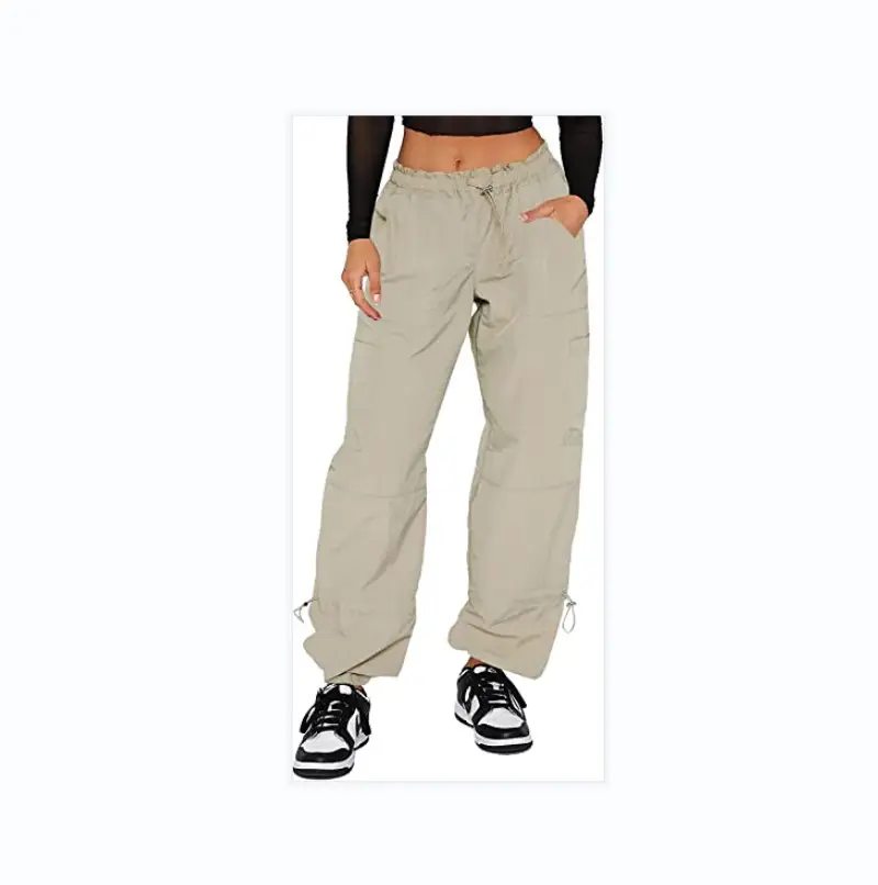 2023 Loose Fitting Multi-Pocket Work Pants Beige - Image 8