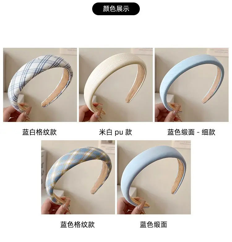 Blue Plaid Hair Band for Women 2023 — feature 3
