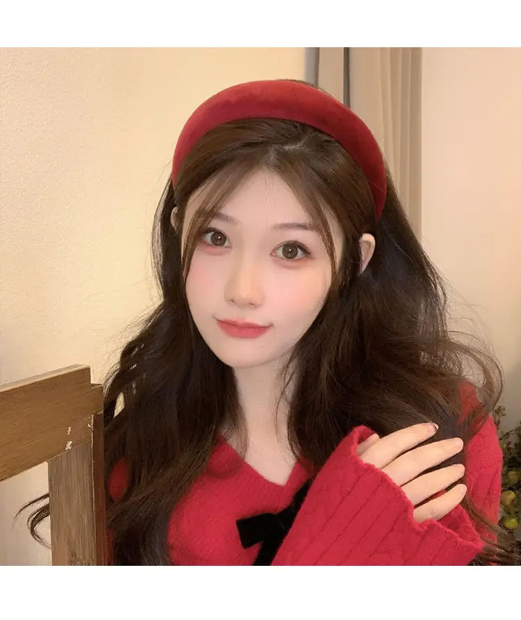 Women's Red Mesh Hair Clip Headband — feature 2