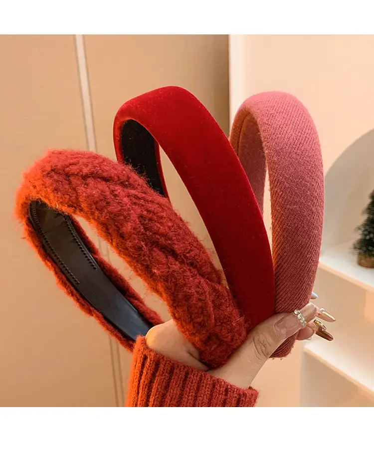 Women's Red Mesh Hair Clip Headband — feature 5