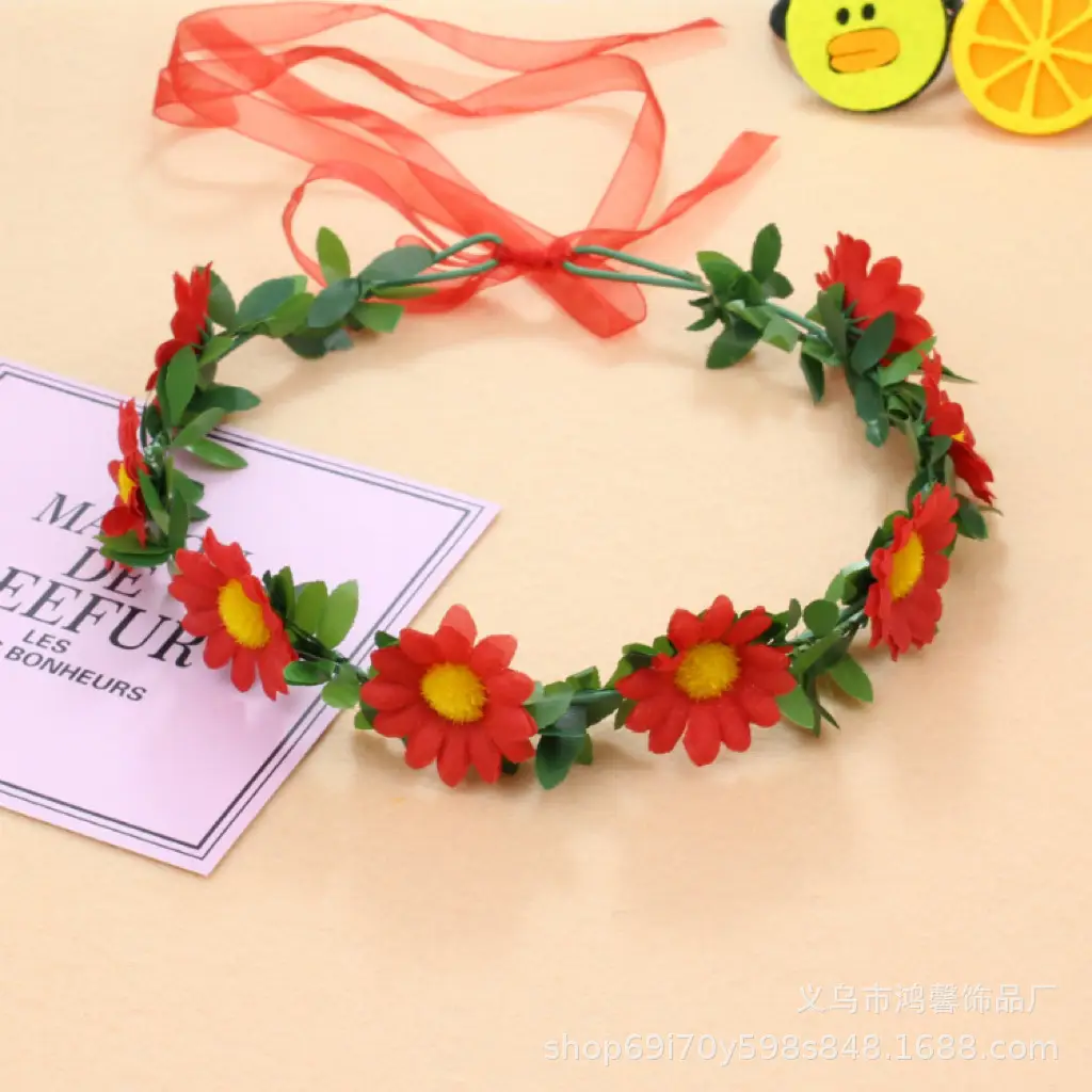 Pink Floral Hairband for Girls & Women - Image 9