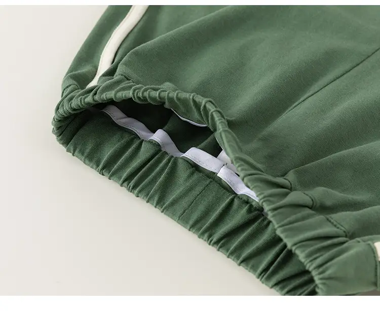 Yubao Children's Polo Top Shorts Set Cream Green — feature 13