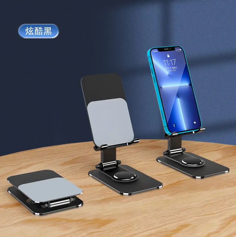Retractable Mobile Phone Stand Silver Desk Holder - Image 8