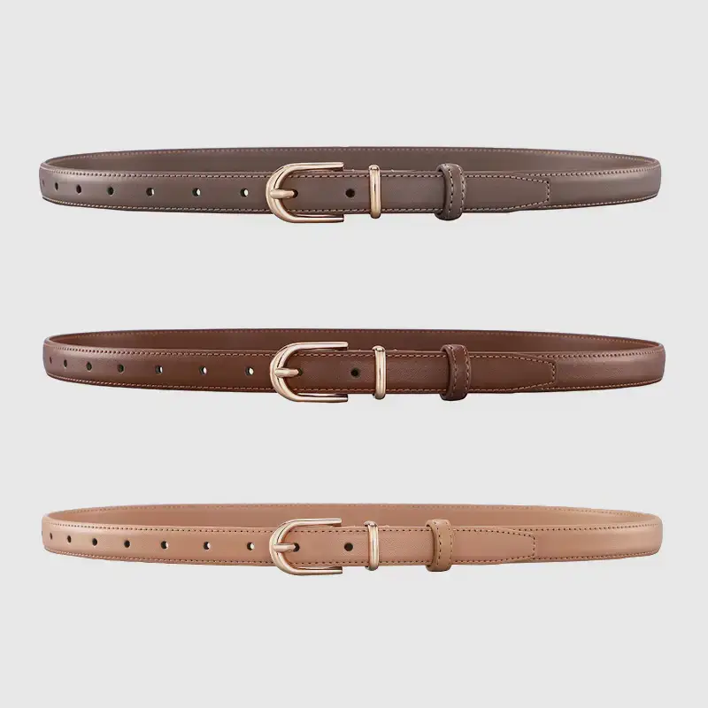 Women's Genuine Leather Belt with Pin Buckle for Jeans Suits Skirts - Image 8
