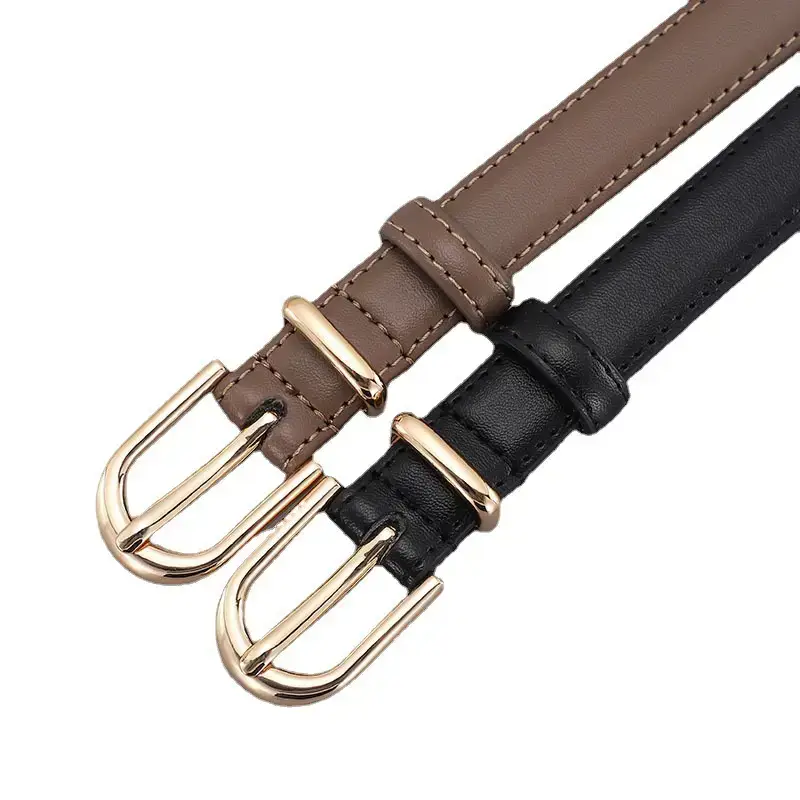 Women's Genuine Leather Belt with Pin Buckle for Jeans Suits Skirts - Image 9