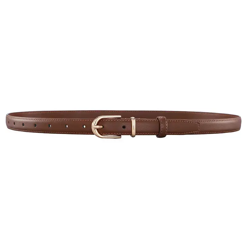 Women's Genuine Leather Belt with Pin Buckle for Jeans Suits Skirts - Image 2