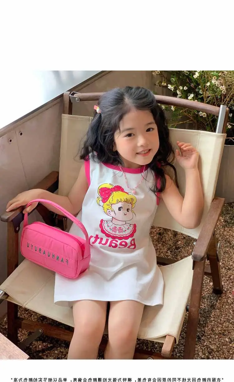 Girls Printed Vest Skirt Summer Dress 3-8Yrs — feature 1