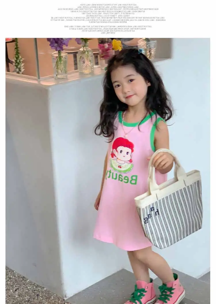 Girls Printed Vest Skirt Summer Dress 3-8Yrs — feature 15