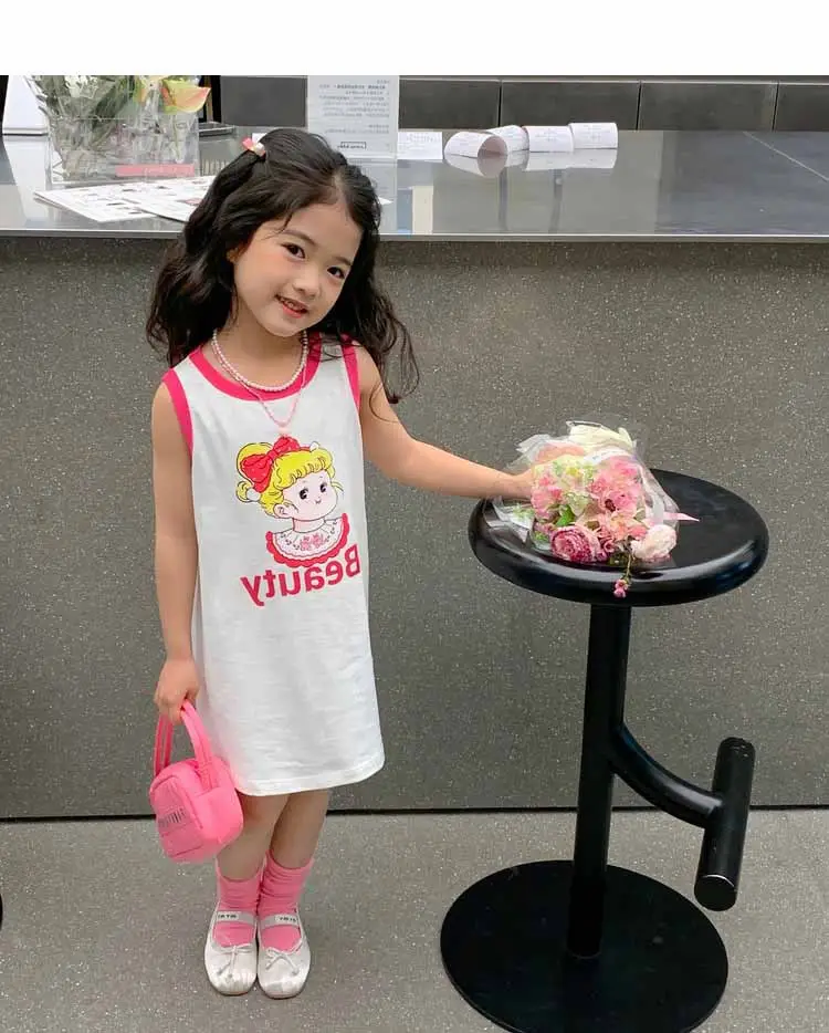 Girls Printed Vest Skirt Summer Dress 3-8Yrs — feature 5