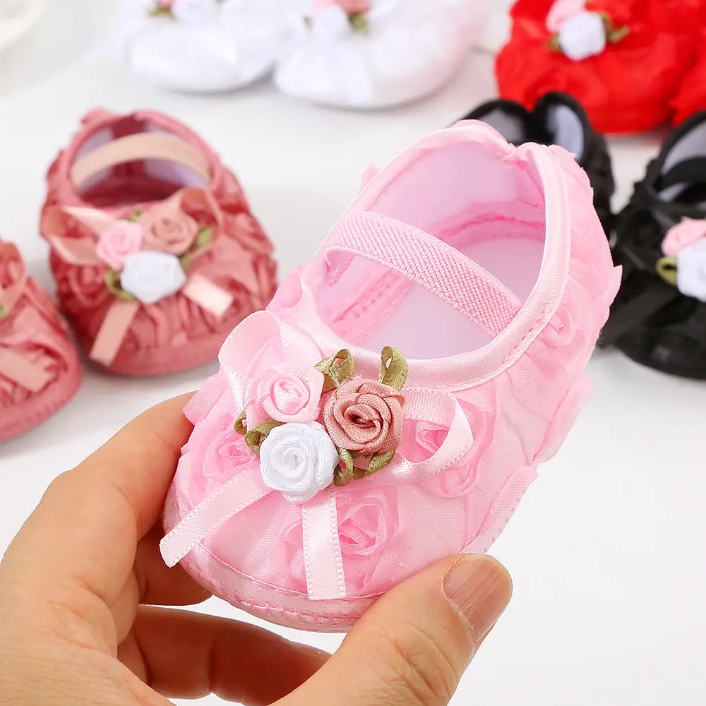 2023 New Spring, Summer and Autumn Baby Shoes 0-1 Years Old Soft Soled Princess Shoes 2-5-7-10 Months Newborn Baby Toddler Shoes
