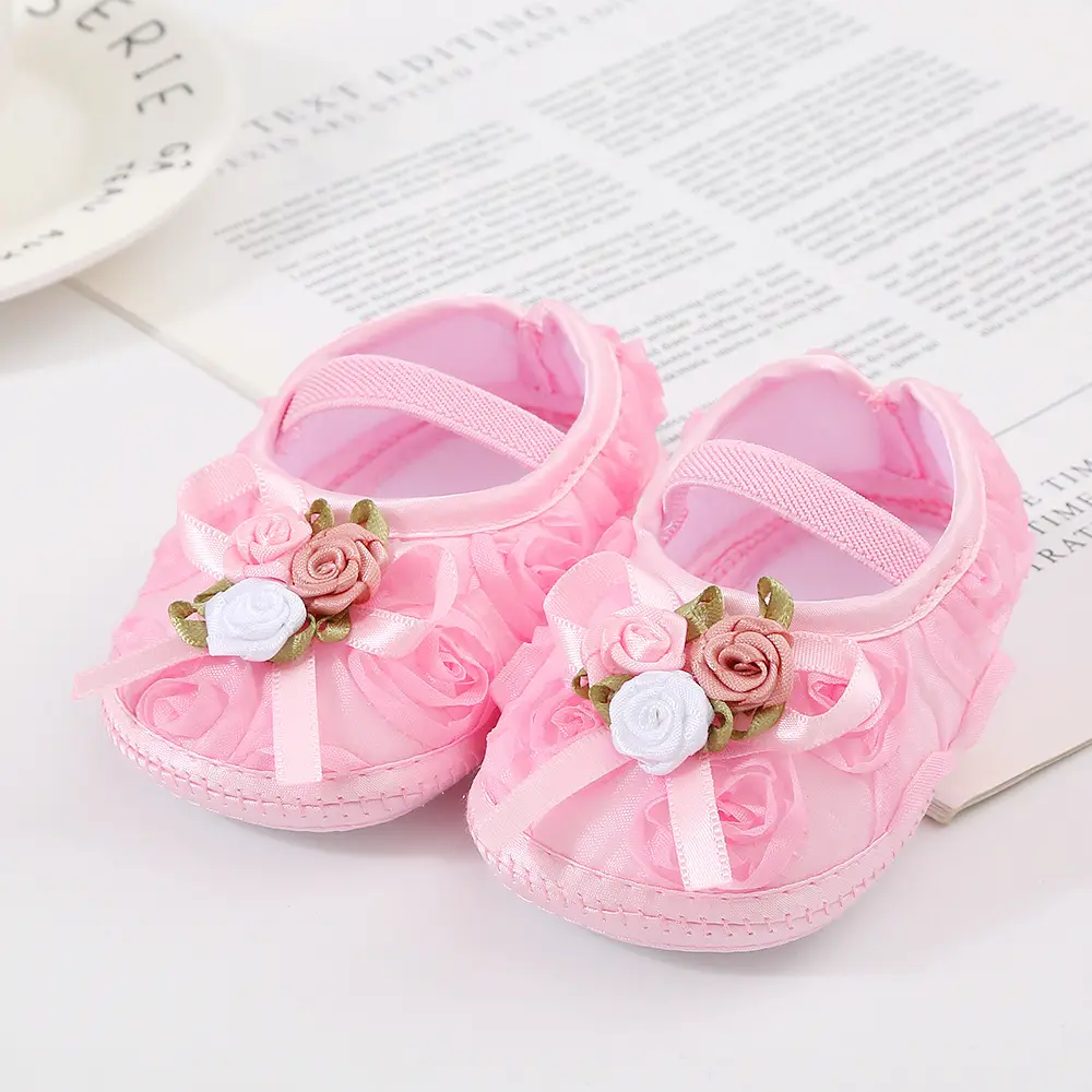 2023 New Spring, Summer and Autumn Baby Shoes 0-1 Years Old Soft Soled Princess Shoes 2-5-7-10 Months Newborn Baby Toddler Shoes