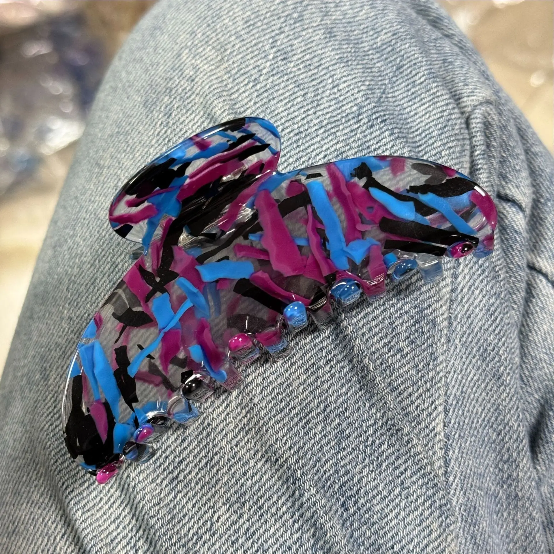 Women Hair Pin Blue Color Candy Hair Pin - Image 19