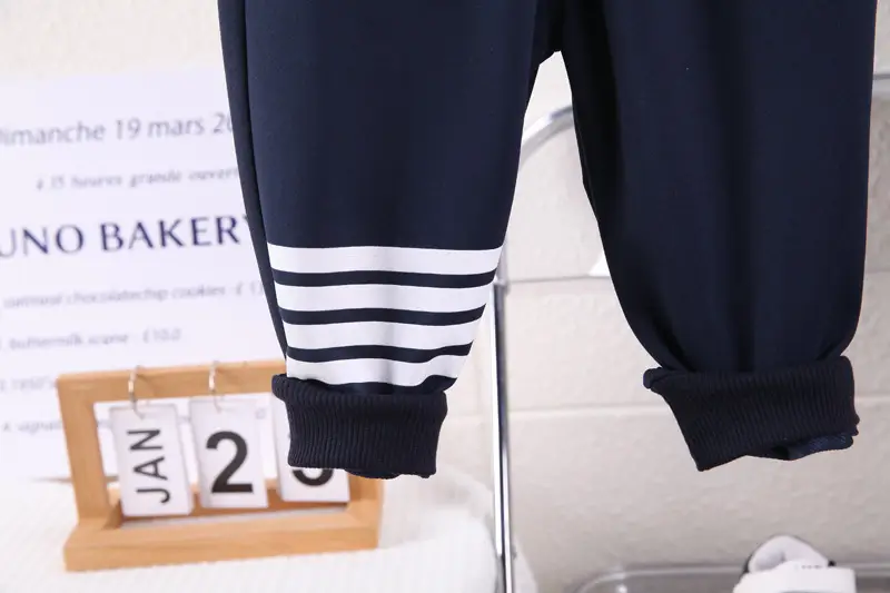 Children Striped Spring Suit Black White Rabbit T-Shirt — feature 13