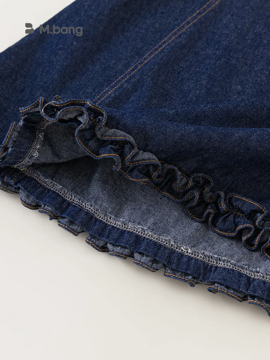 Yibao Girls Sleeveless Denim Skirt Dress Blue - Image 5