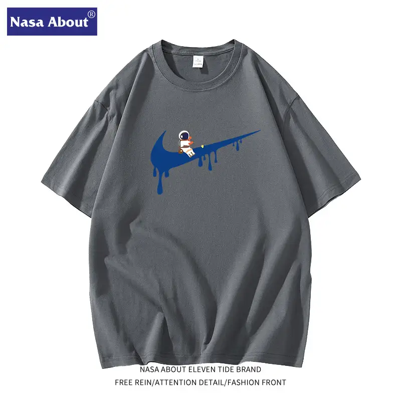 NASA Navy Blue Tide Brand T-Shirt for Men Women