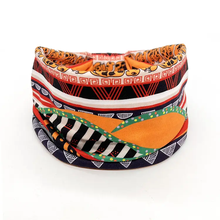 Wide-Brimmed Personalized Headband with Starry Sky Moon Print - Image 10