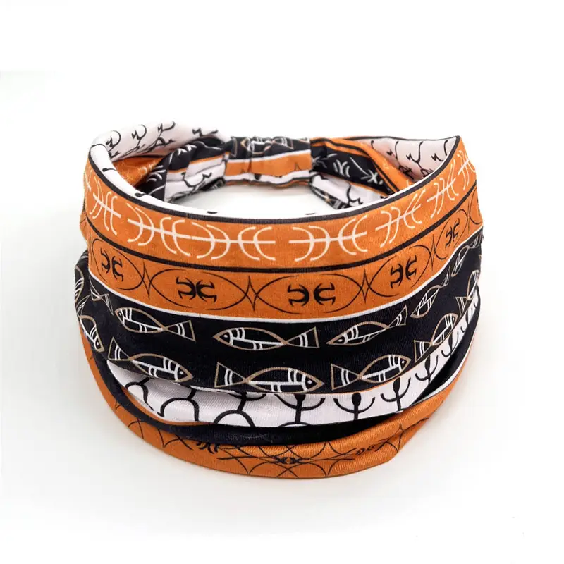 Wide-Brimmed Personalized Headband with Starry Sky Moon Print - Image 20