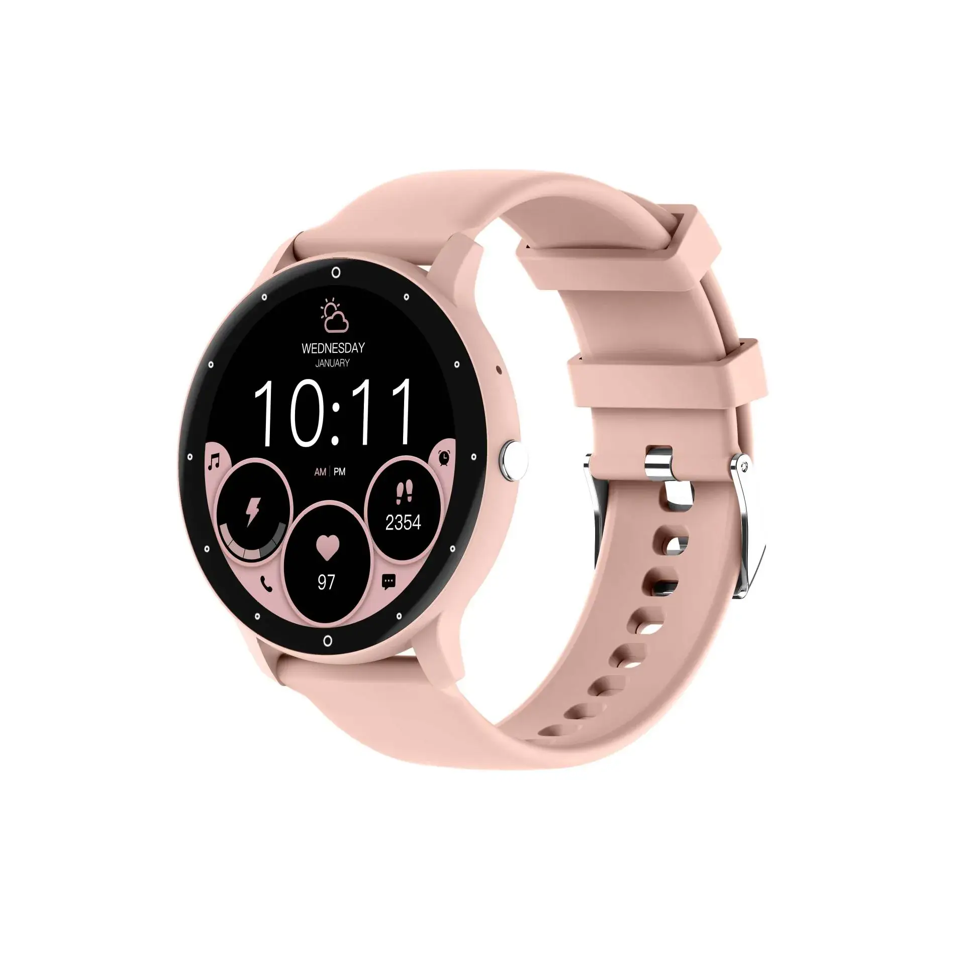 Smart Watch Black 360*360 Bluetooth Calling with Heart Rate