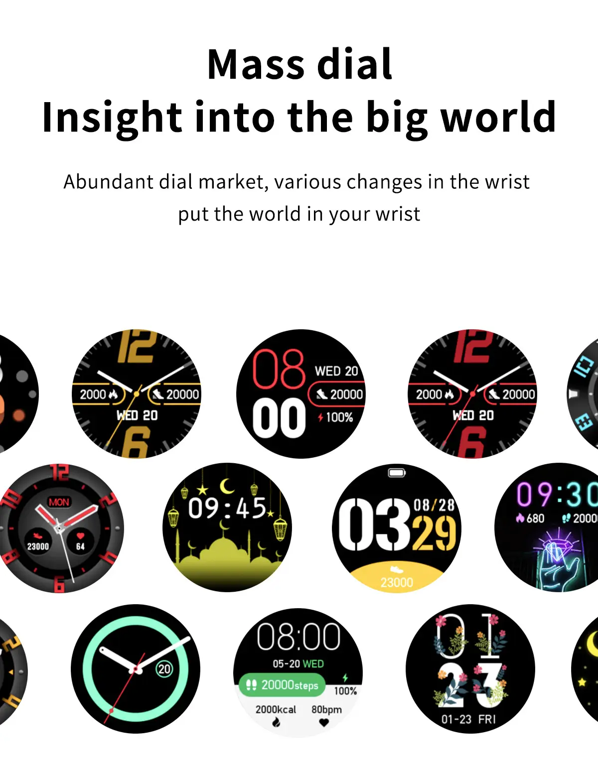 Smart Watch Black 360*360 Bluetooth Calling with Heart Rate — feature 10