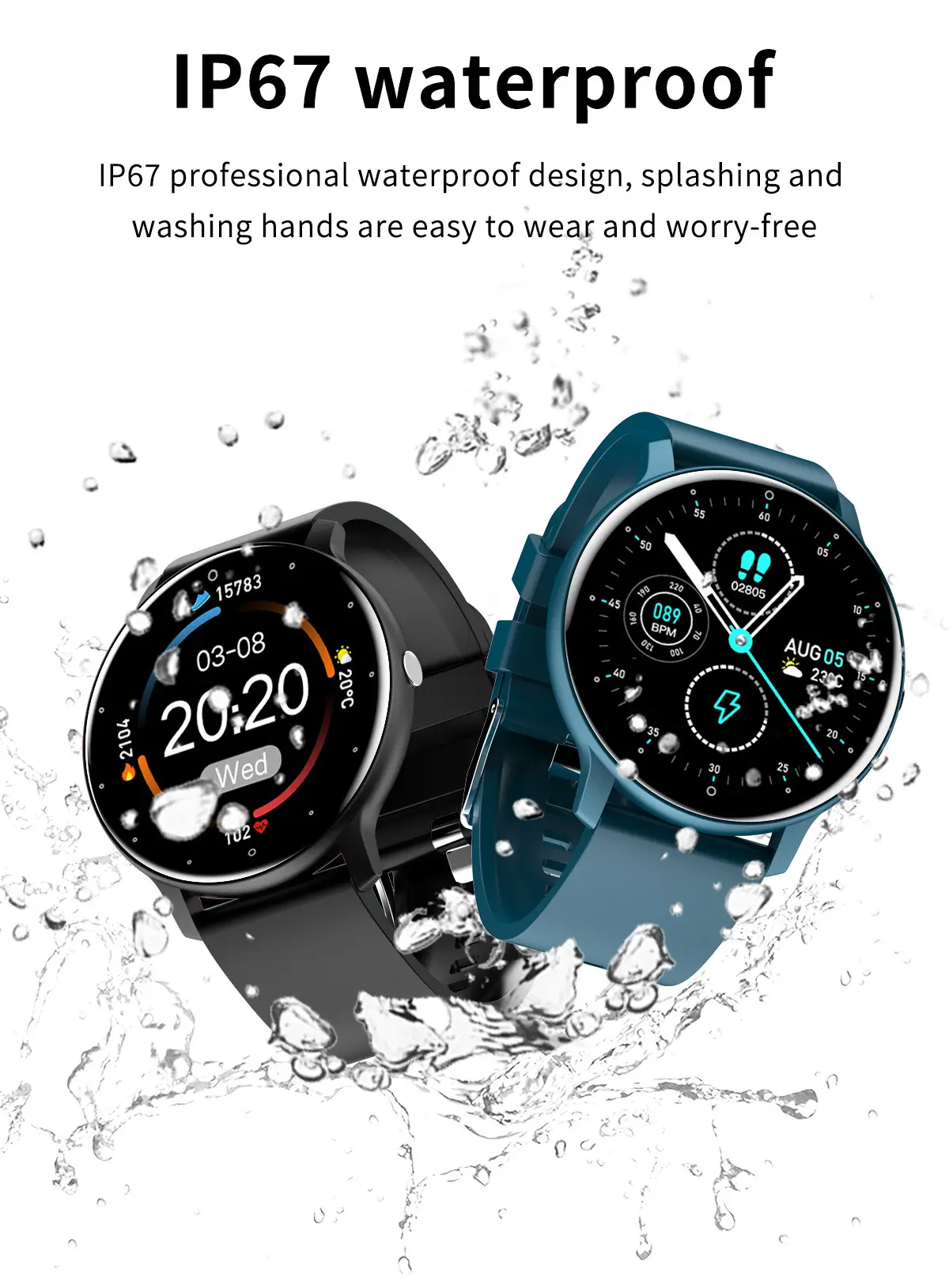 Smart Watch Black 360*360 Bluetooth Calling with Heart Rate — feature 7