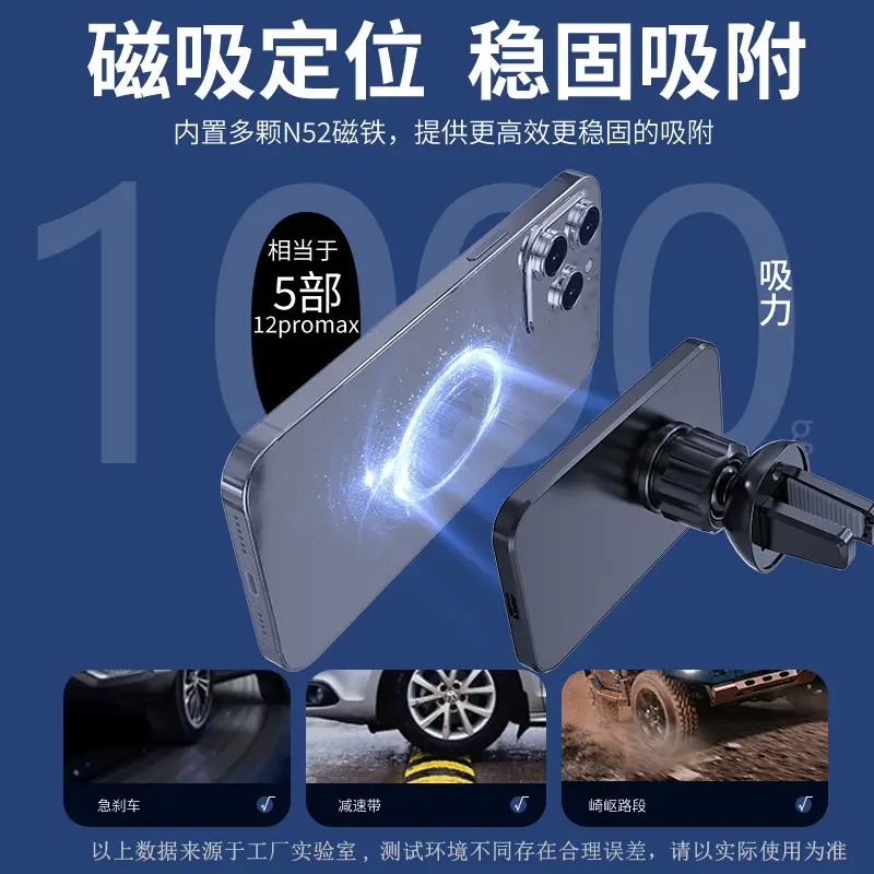 Magnetic Car Phone Holder for Apple iPhone Fast Charging